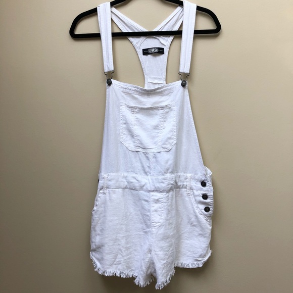 white linen overalls womens